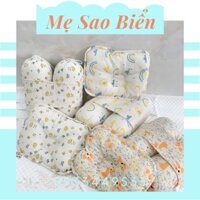 Bộ gối và chặn cho bé sơ sinh vải xô