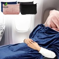Bộ gối và chăn du lịch ALISON, chăn ngủ 2 trong 1 có thể gập lại, gối mềm hình phễu di động ấm áp nhỏ gọn Văn phòng