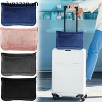 Bộ gối và chăn du lịch LUNAZAP, Chăn ngủ ấm áp 2 trong 1, Dây đeo hành lý chất lượng cao có túi đựng Flannel Gối ném mềm Sofa