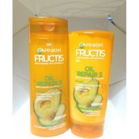 Bộ gội xả cho tóc khô và hư tổn Garnier Fructics Oil Repair 3 buonhangduc6