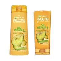 Bộ Gội Xả Garnier Fructis Oil Repair 3 - Dành cho tóc Khô Và Gãy rụng (Gội 350ml+xả 250ml)