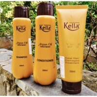 Bộ gội xã hấp dầu chăm sóc tóc Kella Argan Oil 500ml | New 2024