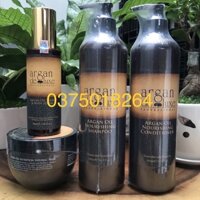 Bộ gội xả hấp và tinh dầu Argan Deluxe 1000ml ( full Option)-(NEW)