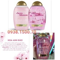 BỘ GỘI XẢ PHỤC HỒI CẤP ẨM HOA ANH ĐÀO  OGX Heavenly Hydration+ Cherry Blossom Shampoo 385ml