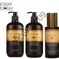 BỘ GỘI XẢ – TINH DẦU PHỤC HỒI TÓC HƯ TỔN ARGAN DELUXE 300ML+300ML+100ML