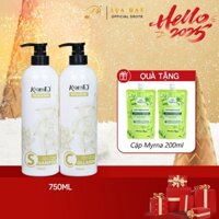 Bộ Gội - Xả Tóc Collagen KAMI Siêu Phục Hồi Cho Tóc Hư Tổn, Không Chứa Silicone 750ml
