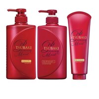 Bộ Gội - Xả Tsubaki Premium dưỡng tóc bóng mượt 490ml (màu đỏ) Nội Địa Nhật
