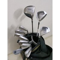 Bộ golf Taylormade cũ Nhật cán sắt 11 gậy golf và túi nike