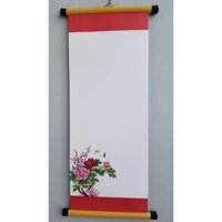 Bộ gồm 10 tờ và 10 Cặp nẹp treo giấy viết thư pháp cỡ 20cm x 54cm (10 mẫu)