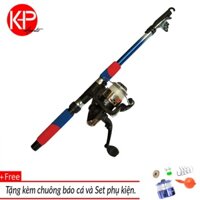 Bộ gồm cần câu KHP 2m7 + máy 3000 +100m dây - Kim Huy Phát