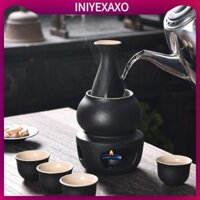 Bộ gốm sứ Sake có nồi hâm nóng gốm sứ cho