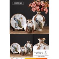 Bộ gốm sứ Trung Quốc viền vàng cỡ to