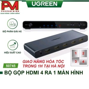 Bộ gộp 4 thiết bị HDMI chung 1 màn hình Ugreen 50745