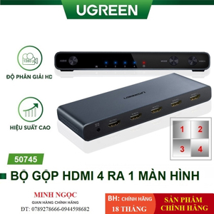 Bộ gộp 4 thiết bị HDMI chung 1 màn hình Ugreen 50745