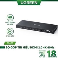 Bộ gộp chia matrix HDMI 2.0 hỗ trợ 4k@60hz 4 vào 4 ra Ugreen 70436 - Hàng chính hãng
