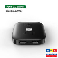 Bộ gộp chuyển mạch HDMI Switcher 2 vào 1 ra hỗ trợ 4K/60Hz chính hãng Ugreen 80126 cao cấp