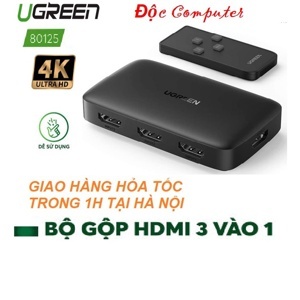 Bộ gộp HDMI 3 ra 1 hỗ trợ 4K  Ugreen 80125