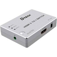 BỘ GỘP HDMI 3 to 1 (HD 1.4) CÓ REMOTE DTECH DT-7018