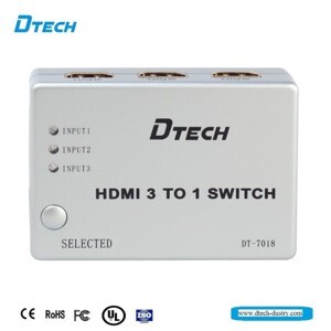 Bộ gộp HDMI 3 vào 1 ra Dtech DT-7018