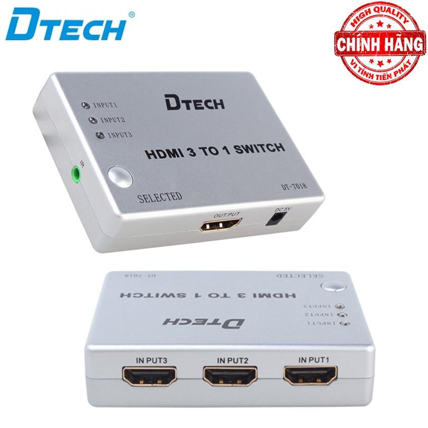 Bộ gộp HDMI 3 vào 1 ra Dtech DT-7018