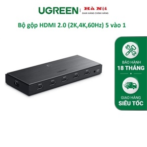 Bộ gộp HDMI chuẩn 2.0 5 vào 1 ra hỗ trợ 4K 60Hz Ugreen 50710