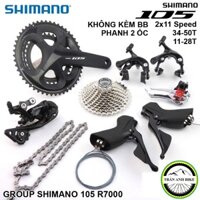 Bộ groupset chuyển động xe đạp SHIMANO 105 R7000 không kèm BB - 50-34T 170mm - 11-28T - SS