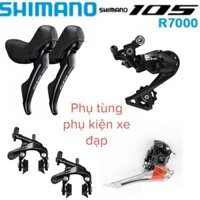 Bộ Groupset SHIMANO 105 R7000, Bộ chuyển động Shimano 105 R7000 4 món tay lắc + củ đề + gạt đĩa + Cặp Ngàm Thắng