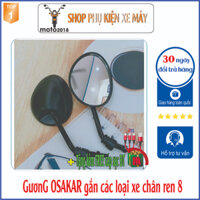 Bộ gương chiếu hậu xe máy OSAKA gắn xe máy dùng chân Ren 8 Gương xe máy - M293 - [Tặng cáp sạc 3in1]