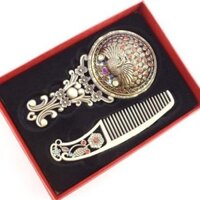 Bộ Gương Lược Họa Tiết Cổ Điển - Hộp Quà Tặng Đẹp