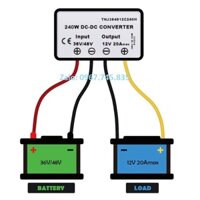 Bộ hạ áp dòng điện DC 48V xuống điện DC 12V 20A chống nước loại tốt