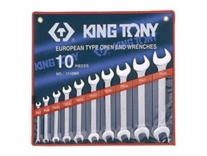 Bộ hai đầu miệng 10 cái hệ mét Kingtony 1110MR, 6-28mm
