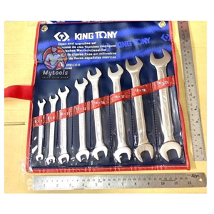 Bộ hai đầu miệng 8 cái hệ mét Kingtony 1108MR 6-22mm