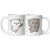 Bộ hai ly cốc sứ cao cấp dành cho couple hình Peach và Goma 3