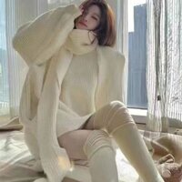 Bộ Hai Mảnh Mùa Thu Đông Quàng Cổ Có Túi Áo Len Nữ Dài Tay Trẻ Trung Cho Nữ Mềm Mịn
