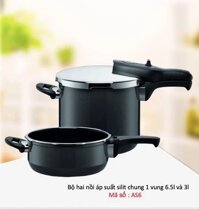 Bộ hai nồi áp suất silit chung 1 vung 6.5l và 3l