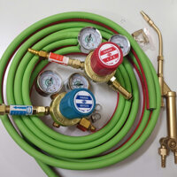 Bộ hàn hơi oxy gas chất lượng, dây hơi đôi mềm 5 lớp, tay hàn yamato, bộ đồng hồ oxy gas tanaka kèm van 288 chống cháy