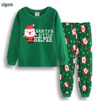 [Bộ] Hàng có sẵn Bộ đồ mặc nhà Giáng sinh phong cách mới dành cho trẻ em Bộ đồ ngủ in hình ông già Noel dễ thương Bộ đồ ngủ Nhật Bản Hàn Quốc