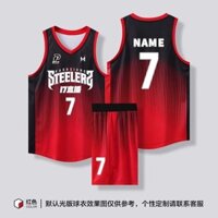 Bộ Hè Nam Nữ Bộ Thể Thao Quần áo bóng rổ nam Bộ quần áo nam Đồ Thể Thao Bộ áo bóng rổ, đồng phục tập thể thao nam nữ chất lượng cao của Mỹ, đồng phục đội thi đấu sinh viên, size lớn 80-220 pound, thoáng khí không tay và mois