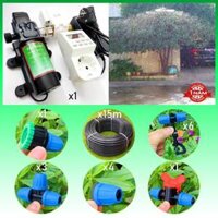 Bộ hẹn giờ máy bơm tưới cây 6 béc phun mưa tự động FM-B1 có van điện từ khóa nước ống chính 12ly dẫn nước tốt tưới phủ
