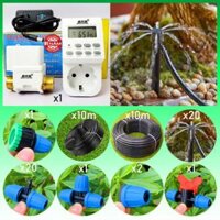 Bộ hẹn giờ tưới tự động 20 đầu nhỏ giọt phun nước 8 tia ATA B5 (Phụ kiện, ống Thái Lan – Bảo hành 1 năm)