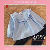 Bộ H.M áo thô xanh quần chấm bi bé gái (12M - 6 tuổi) M1663