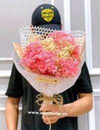 Bó Hoa baby khô (màu hồng trắng)