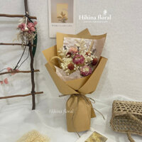 Bó Hoa Baby Khô Mix Cúc Bất Tử Phong Cách Vingate Làm Quà Tặng