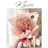 Bó hoa baby tone màu Hồng phớt pastel vintage siêu xinh xắn quà tặng xinh nhật bạn