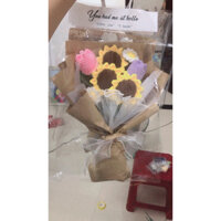 bó hoa bằng len làm quà lưu niệm[handmade]