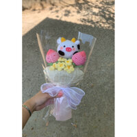 Bó hoa bò dâu tây (cam kết giống ảnh)