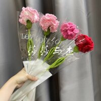 Bó Hoa Cẩm Chướng Handmade Làm Quà Tặng Cho Mẹ / Hoa Hồng Nhân Tạo / Hoa Hồng Móc Thủ Công