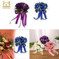 Bó hoa cưới Bó hoa cô dâu Bó hoa giả Hoa lụa cho phù dâu Bó hoa hồng nhân tạo Trang trí hoa hồng