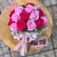 Bó hoa cưới tone hồng