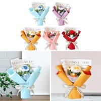Bó hoa dệt kim Trang trí thủ công Hoa đan cho sinh nhật Ngày nhà giáo Kỷ niệm ngày lễ tình nhân Bạn gái